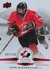 2014 UD TEAM CANADA JUNIORS EXCLUSIVES #41 JOHN QUENNEVILLE 64/199