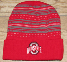 Ohio State Buckeyes Dual Logo Winter Knit Hat Cap Cuffed size Men's