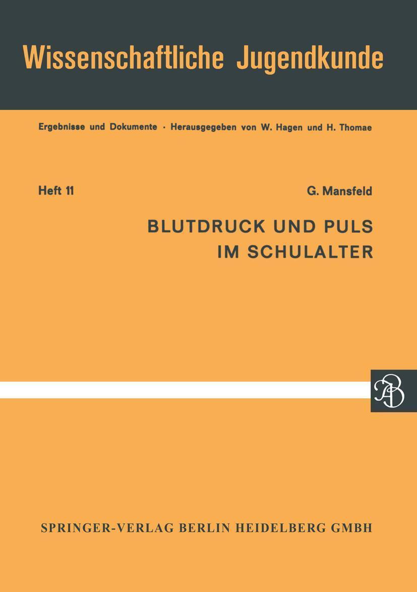 Thumbnail - Blutdruck Und Puls Schulalter G. Mansfeld Taschenbuch Paperback 112 S.