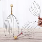 Head Massager with 12 Arms Soothing Brain Massage Silver