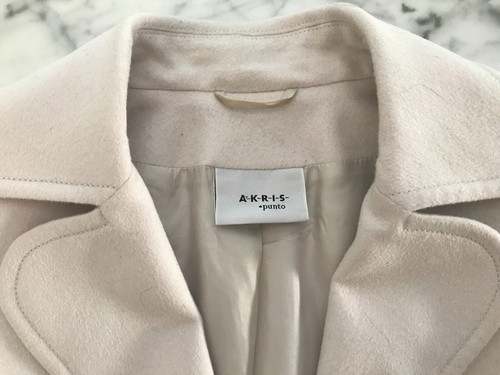 Women's AKRIS Punto Ivory Winter White Wool Angora Blend Jacket Blazer Size 8 - Picture 7 of 9