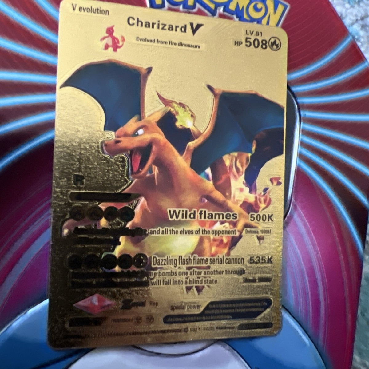 pokemon cards amazon charizard Charizard V, Wild Flames HP508 Gold Foil Pokemon Card - 4425