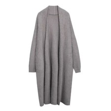 Lady Midi Faux Fur Sweater Cardigan Fluffy Knitted Jumper Overcoat Knitwear Warm