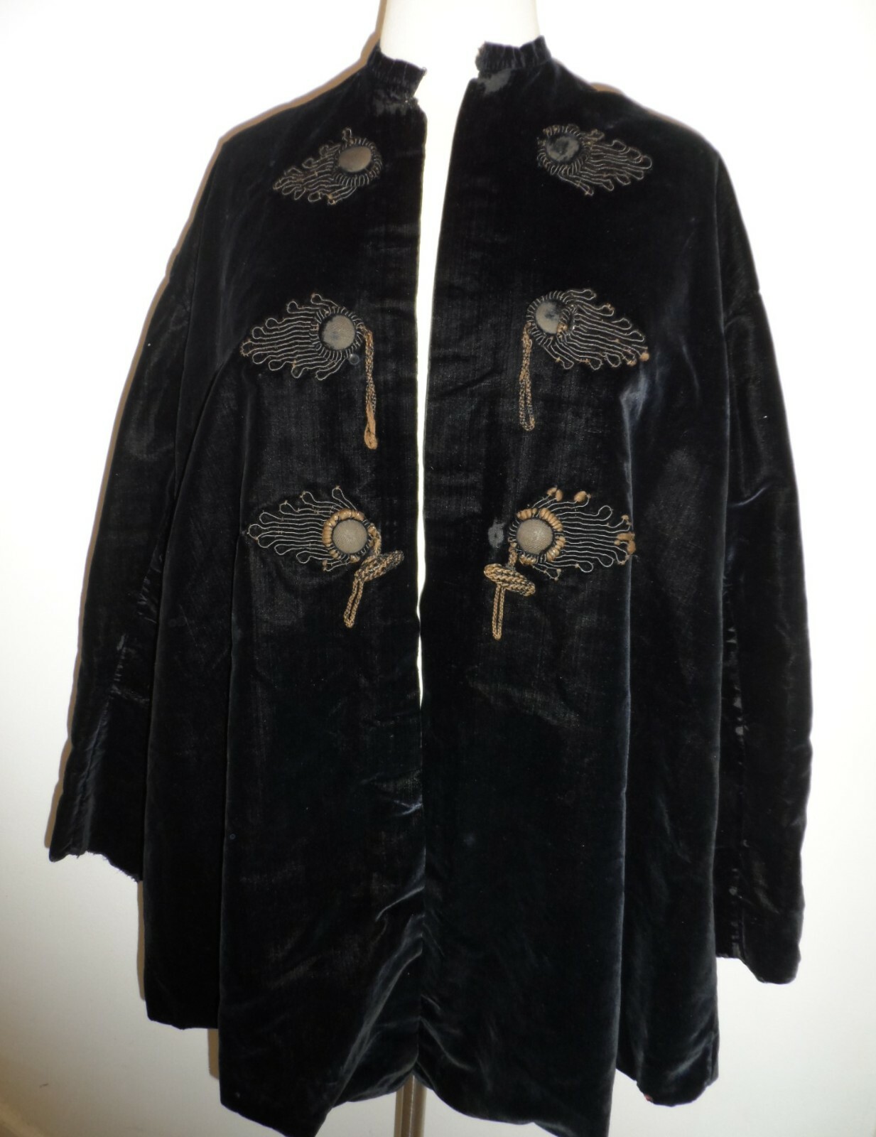 Antique Victorian Dark Blue Velvet Women's Jacket Sou… Gem