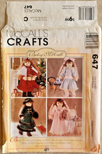 McCalls Crafts 647 Betsey McCall for 18" Dolls Sewing Pattern