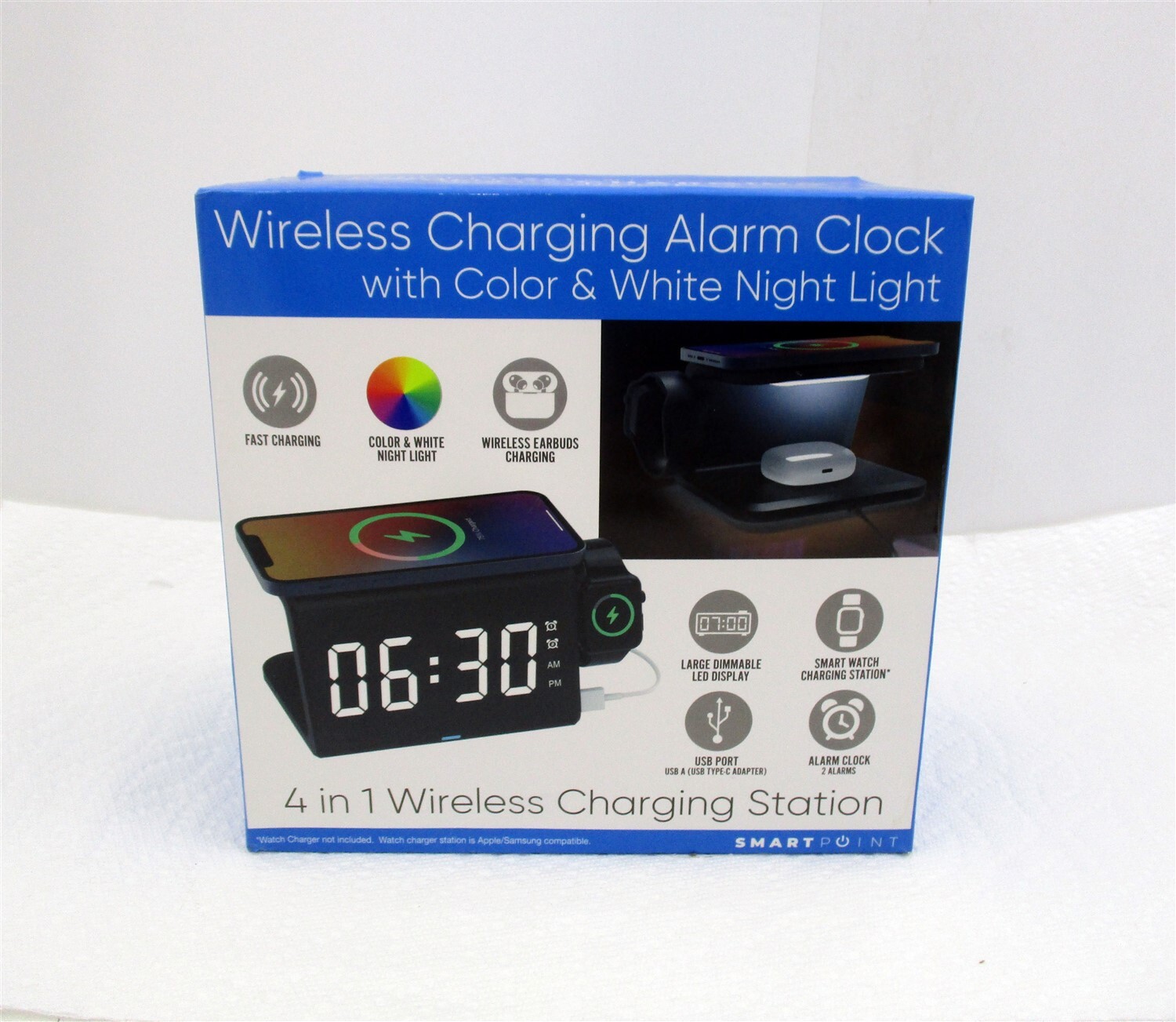 Smart Phone Wireless Charging Alarm Clock
