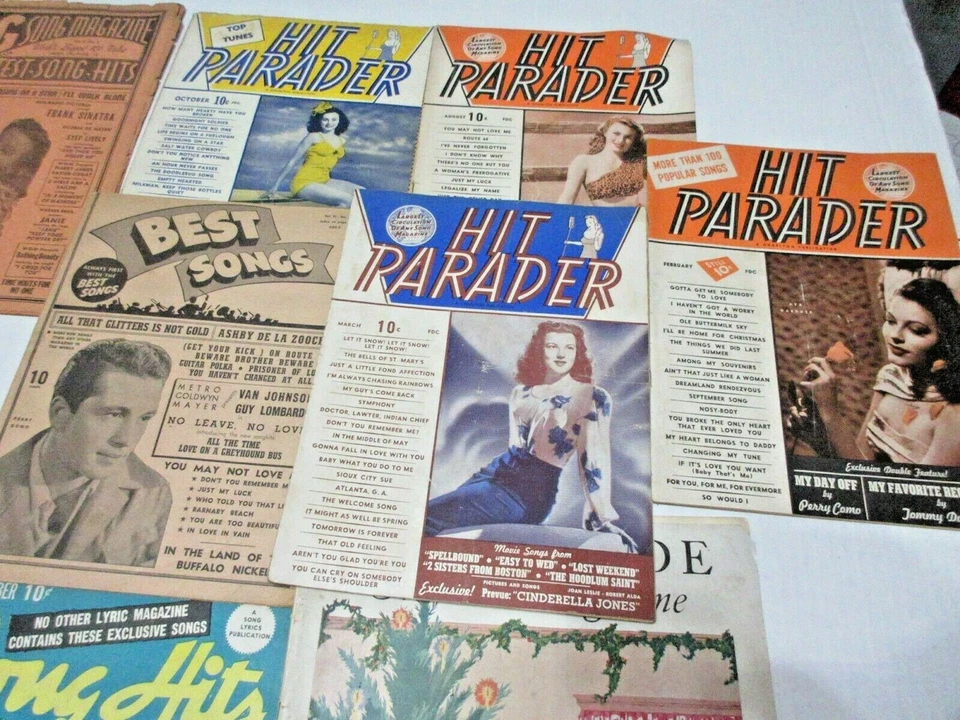 VTG MUSIC MAGAZINE 30-40S LOT HIT PARADER SONG HITS ETUDE BIG SONGS CRAFT  - Image 3 of 4
