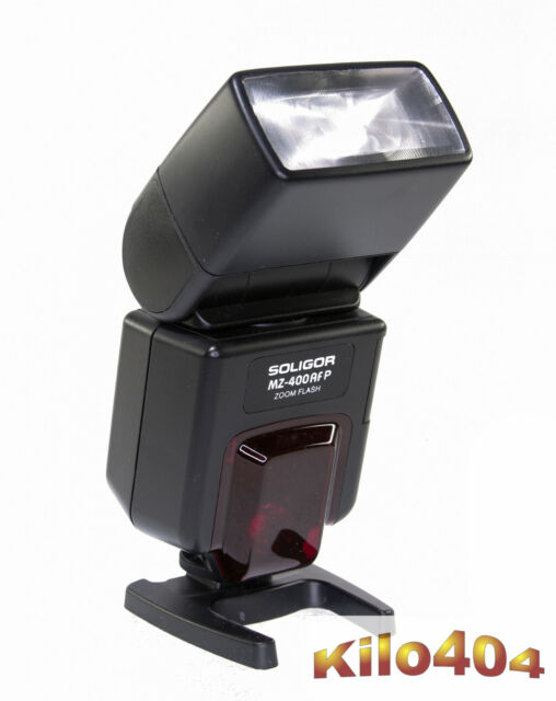 Soligor MZ-400 AF P for Pentax flash original packaging swivel tilting analog - Soligor MZ-400 AF P for Pentax flash original packaging swivel tilting analog -
