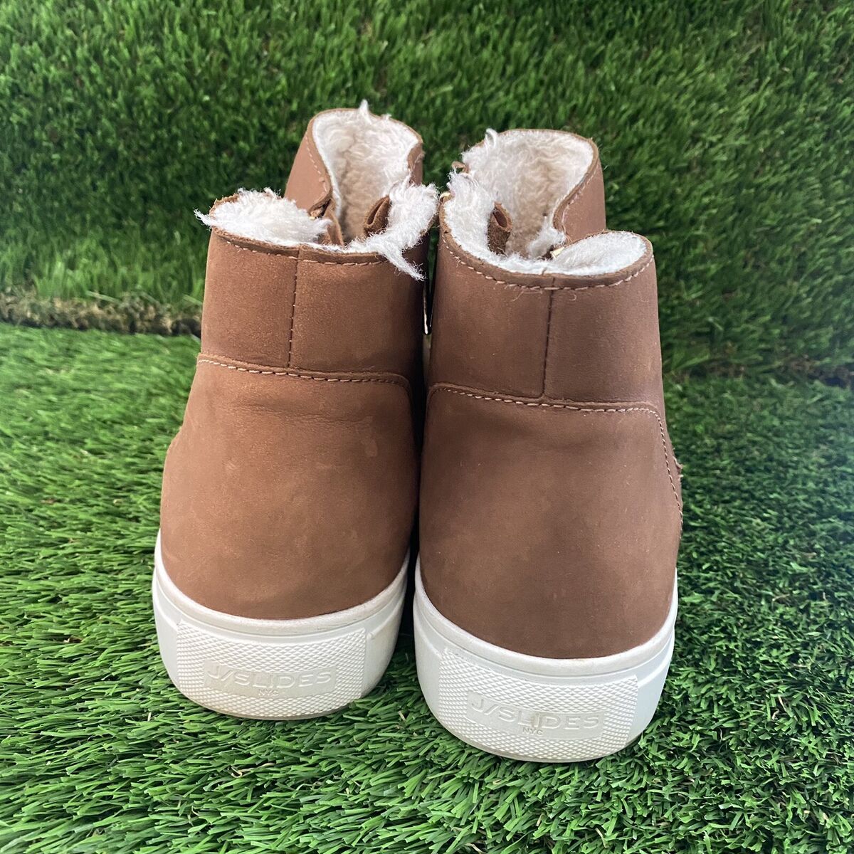 J Slides Poppy Ankle Boots Brown Suede 8.5 Medium Women's J Slides Poppy Ankle Boots Brown Suede 8.5 Medium Women's