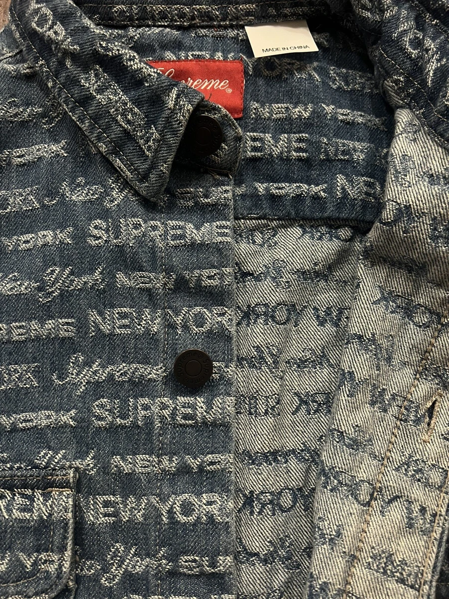 FW22 supreme Multi Jacquard Denim Shirt | eBay