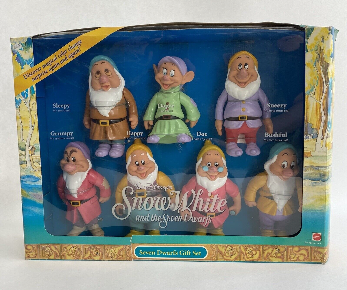 Vintage 1992 Snow White & Seven Dwarfs Figures Color Changing