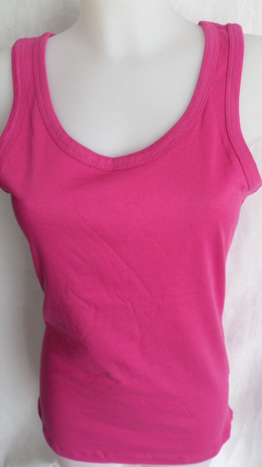 Ex New Look Ladies Super Soft Stretch 100 Cotton Vest Top Size Uk 10