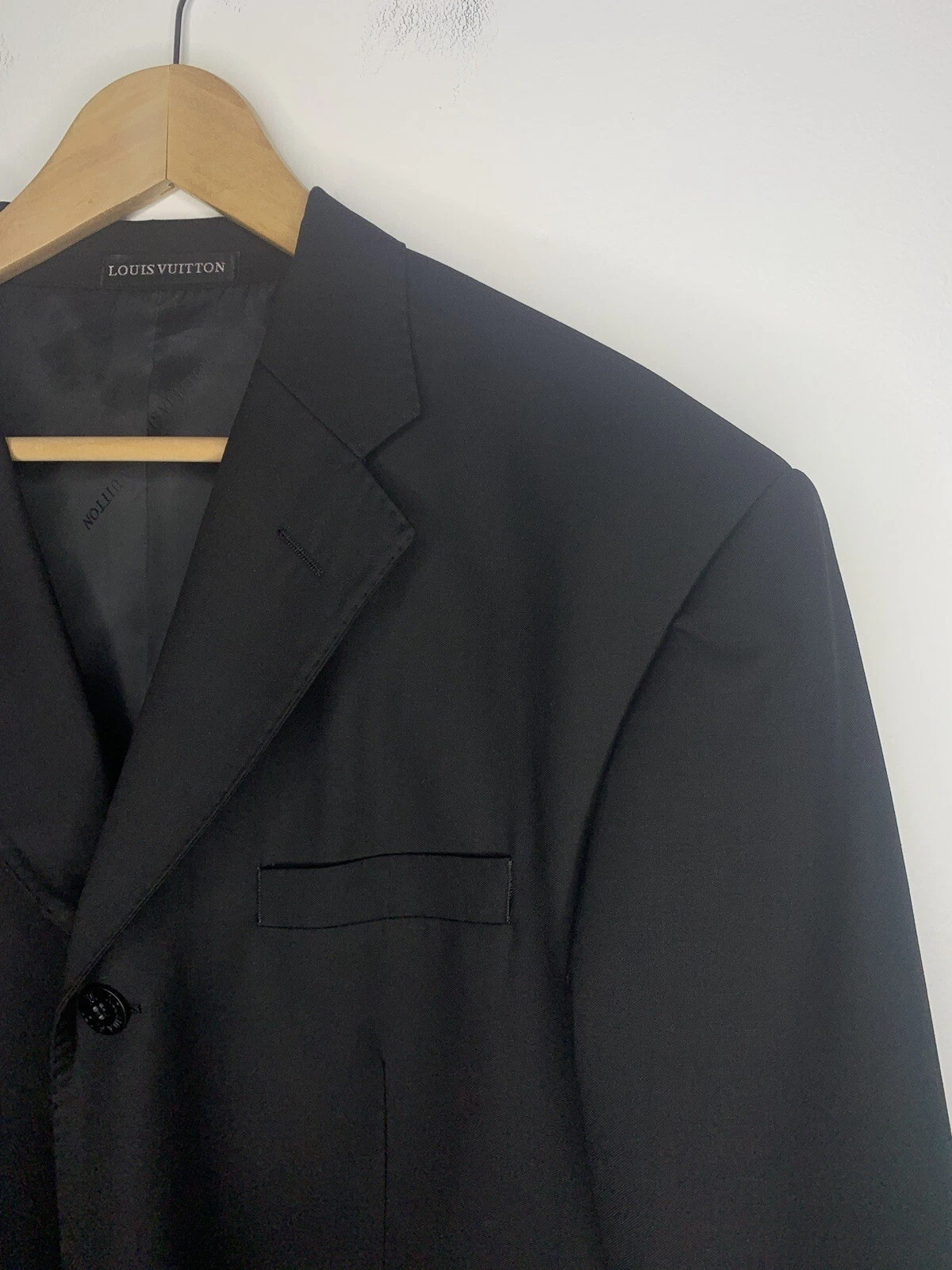 LOUIS VUITTON（LV） Giacca blazer uomo Louis Vuitton lana nera taglia 54 autentico designer