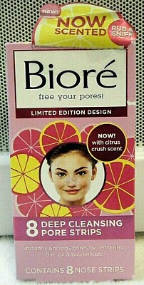 Biore Deep Cleansing Pore Nose Strips Limited Edition Citrus Scent **FREE SHIP**