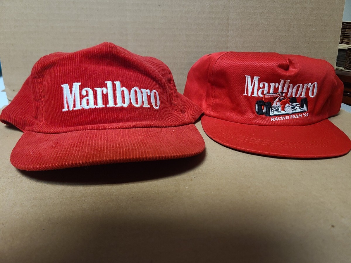 Marlboro コーデュロイキャップ VINTAGE レッド MARLBORO VINTAGE RED CORDUROY HAT & VINTAGE RED RACING HAT
