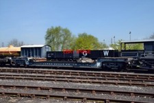 PHOTO  GWR 'CROCODILE F' 25 TON UNFITTED BOGIE TROLLEY FLAT FOR AWKWARD LOADS NO