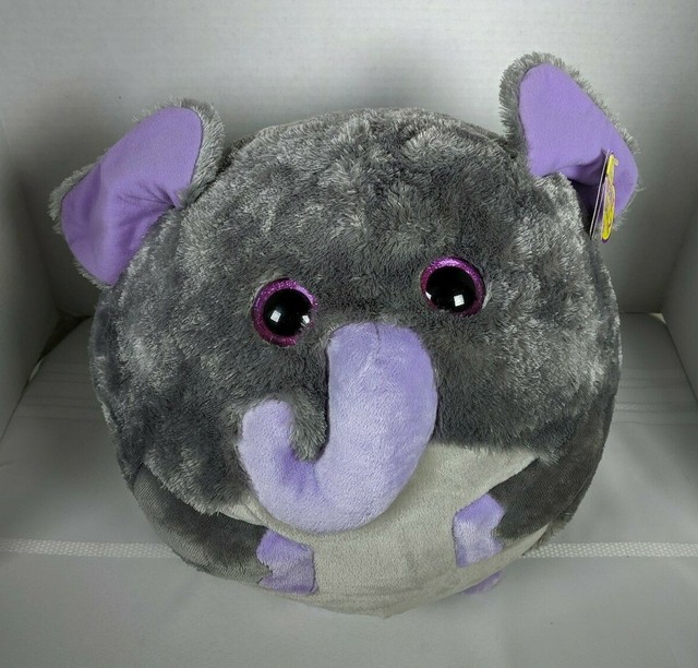 Ty Thunder Elephant Beanie Ballz Large Round 13 Inches 13
