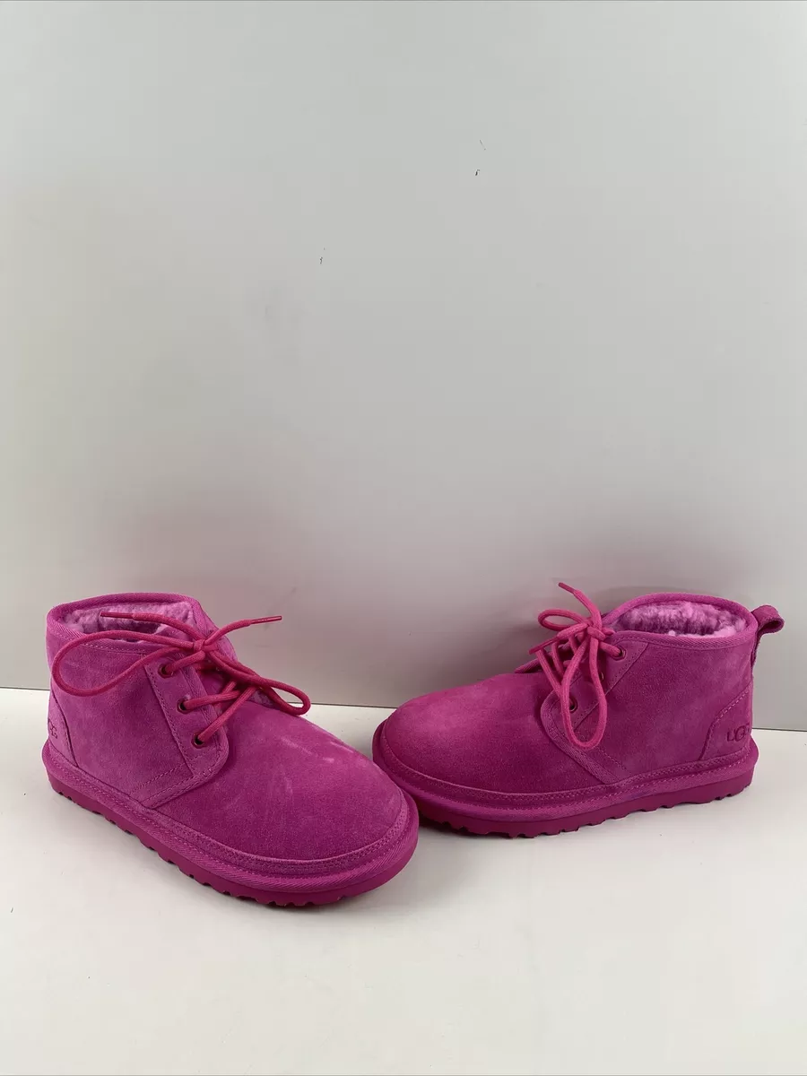 Ugg neumel lace up online ankle boots in pink