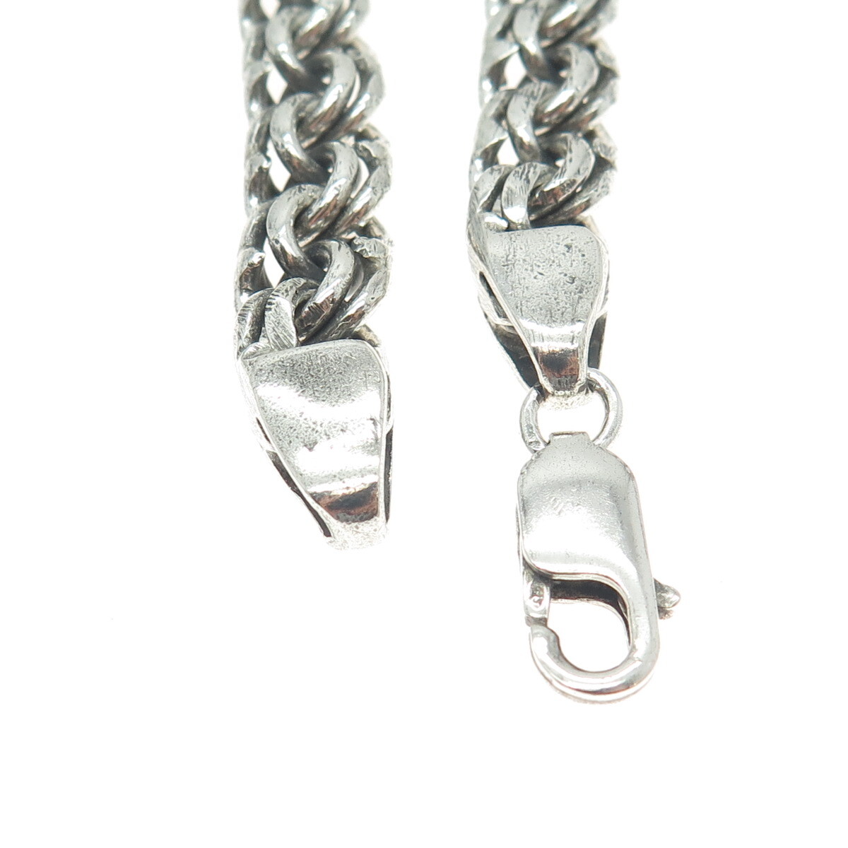 925 Sterling Silver Vintage Bismark Link Oxidized Bracelet