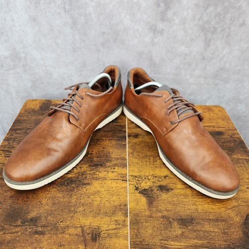 Zapatillas deportivas Dr Scholls para hombre 11 anchas de cuero marrón sincronizado Oxford cómodas zapatos informales - Imagen 4 de 12