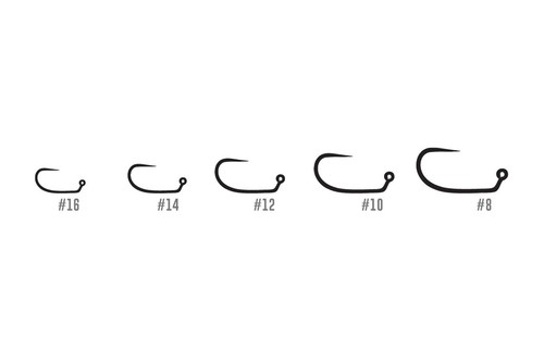 25 PACK TMC 403BLJ TIEMCO TMC403BLJ JIG NYMPH FLY TYING HOOKS SIZE #14 BLACK - Picture 2 of 3