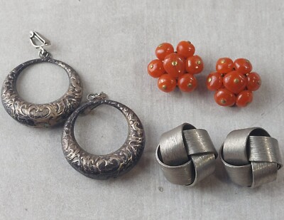 Boucles D'oreilles Vintage Clips - Occasion Très Bon état - Style Fantaisie
