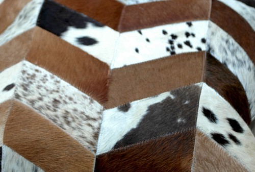 New COWHIDE Cushion Covers Leather Pillow Patchwork Cushion # 150(18"x18") - Picture 2 of 4