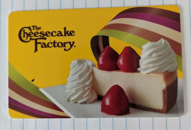 The Cheesecake Factory Gift Card $25 For Sale Online | Ebay