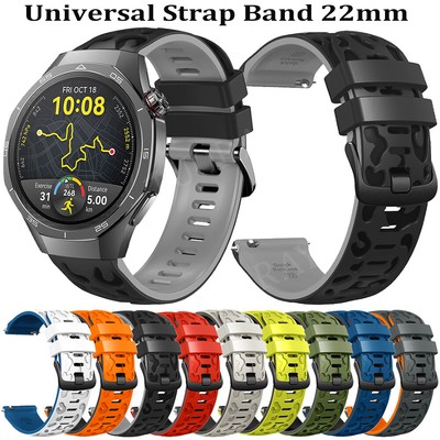 Sport Silicone Smart Watch Band 22mm Universal Replacement Strap Wrist Bracelet