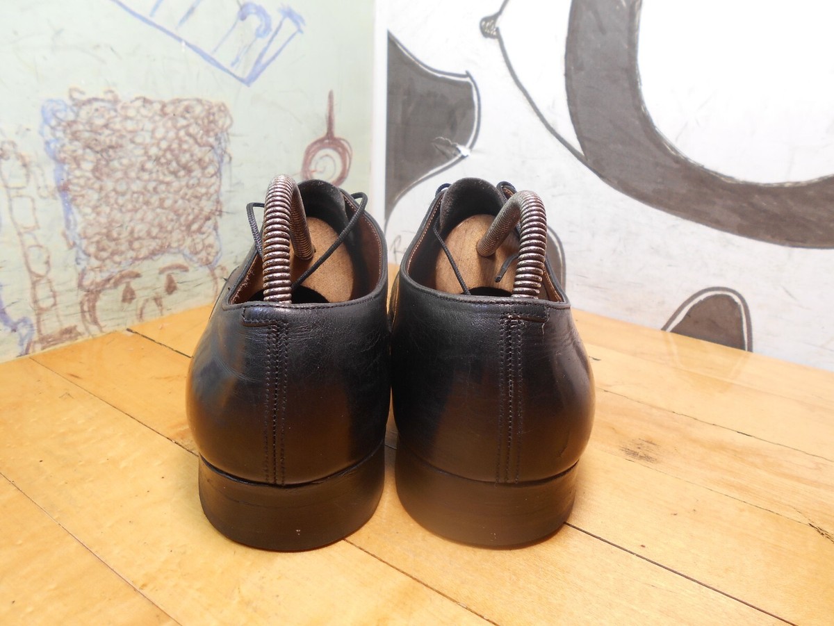 Peal & Co Brooks Brothers Black Leather Cap Toe Oxfords 