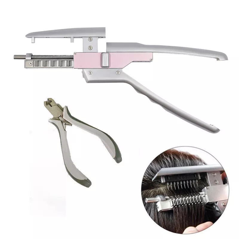 6D Hair Extension Machine Natural Human Hair Kit Hair Salon Tool  Connector+Piler