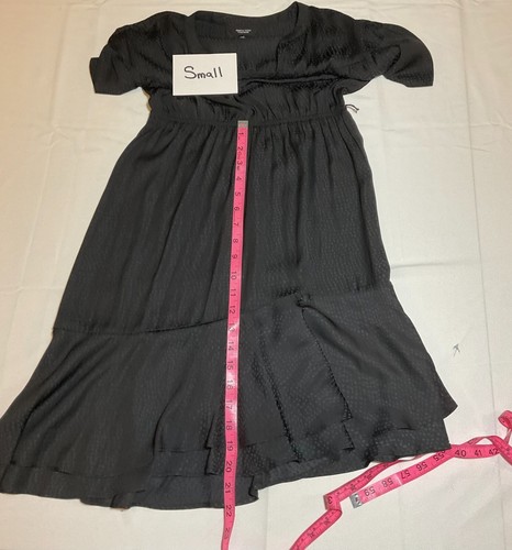 Simply Vera Vera Wang Women's Black Dot V-Neck Short Sleeve Dress NWT - Picture 10 of 13