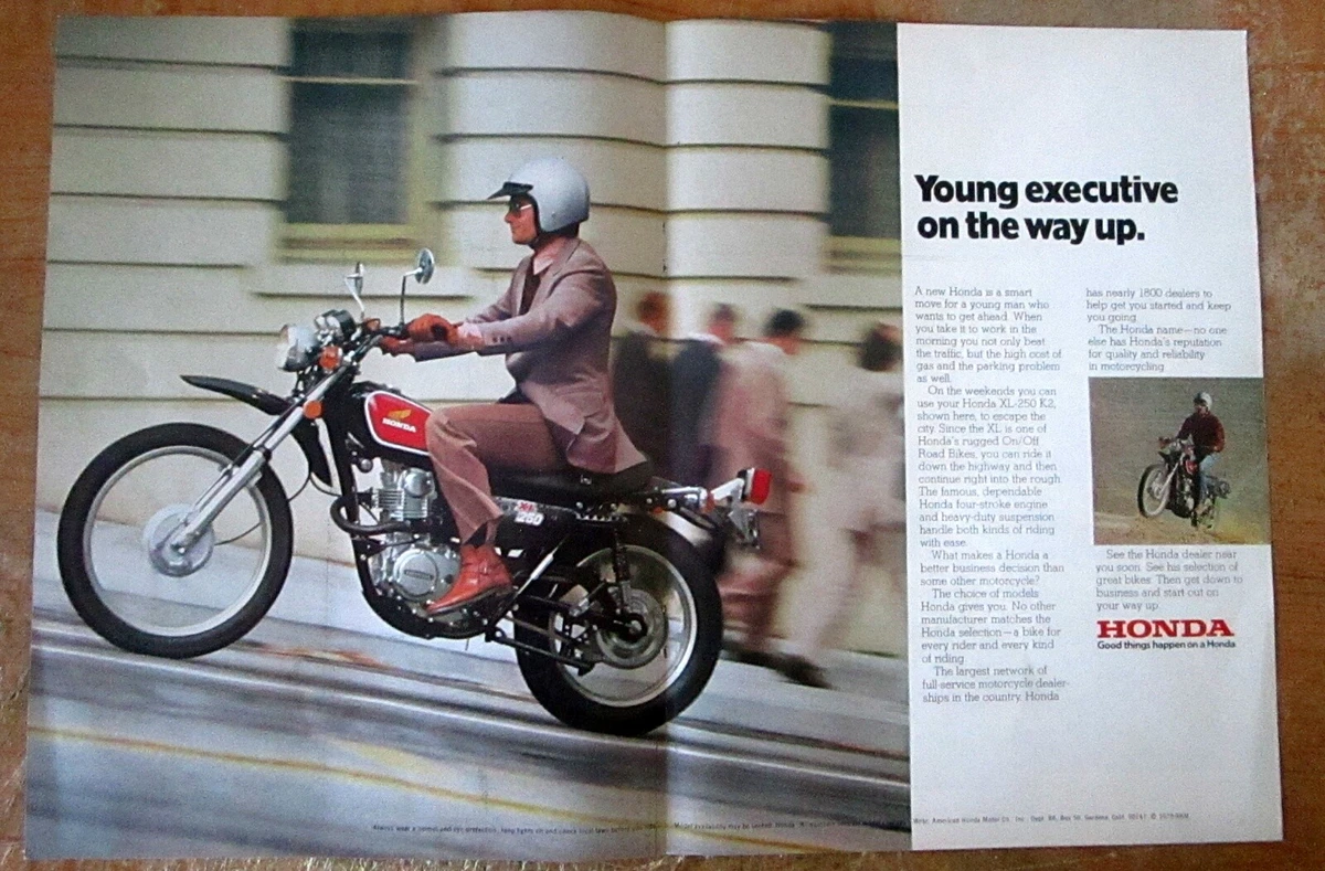 1975 Honda XL 250 K2 Motorcycle Original Color Ad eBay