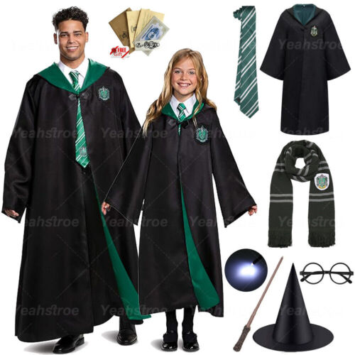 🔥Harry Potter Kostüm Robe Mantel Umhang Krawatte Gryffindor Slytherin Ravenclaw - Bild 12 von 14