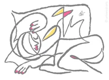 JACQUELINE DITT - Or Does She Sleep ..? grey.A3 signed.ltd.original print graphic 