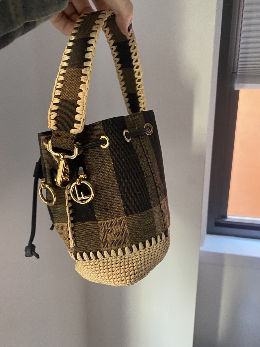Fendi Mon Tresor Mini Raffia and Canvas | eBay