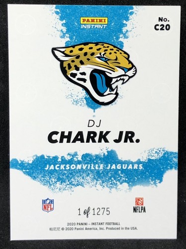 DJ Chark 2020 Panini Instant “ My Town” Jaguars 1 of 1275 SP - Picture 2 of 2
