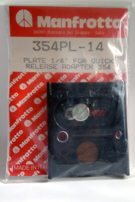 Manfrotto Schnellwechselplatte Plate 1/4'' for quick Release Adapter 354PL-14