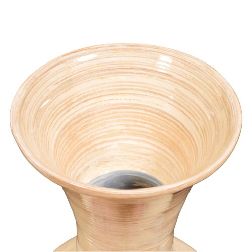 Handcrafted 28” Tall Natural Bamboo Vase Decorative Floor Vase Office Home - Picture 3 of 5