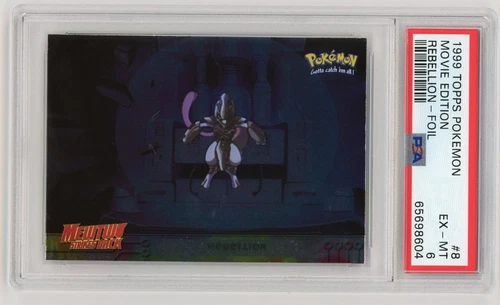 Pokemon Card Rebellion #8 Holo Foil Armored Mewtwo Topps 1999 PSA 6 EX-MT