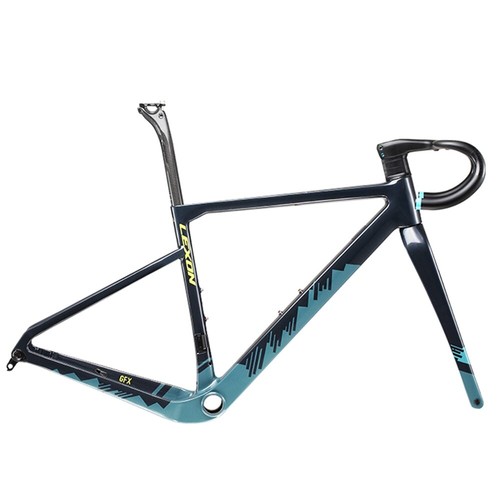 LEXON Disc Brake Carbon Thru Axle 142mm Gravel Bicycle Frameset Road
