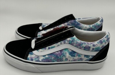 Vans Old Skool Skate Shoes Black Suede Tie Dye English Lavender multiple sizes