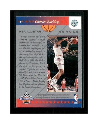 1992-93 Upper Deck All-Star Weekend Suns Basketball Card #11 Charles Barkley HOF - Picture 2 of 4