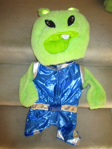 Pottery Barn Kids Green Light Up Alien Astronaut Halloween Costume 3T NWT! - Picture 3 of 7