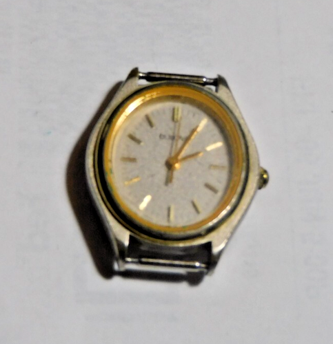 Bulova Analog Woman's Gold/Silver Watch: Not working (battery?); needs band