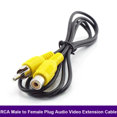 RCA Male to Female Plug Jack Audio Video Extension Cable 1M Digital Coaxial Cord