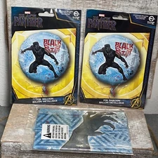 Lot of 3 XL Anagram Marvel Black Panther Standard Round Foil Balloon 17" New