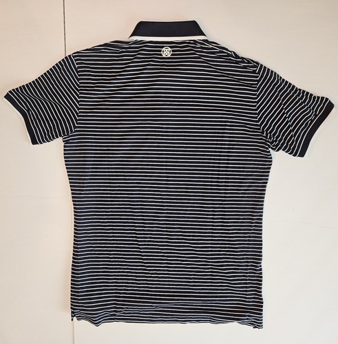 G/Fore Navy Striped Golf Polo Small - Picture 2 of 9