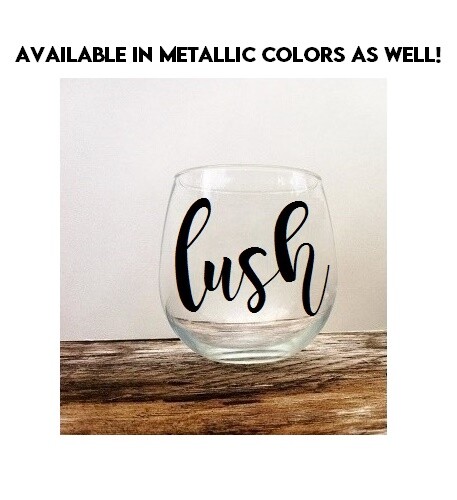 MTO Plastic Stemless Wine Glass Cup Vinyl Pool Bachelorette Party Custom Gifts