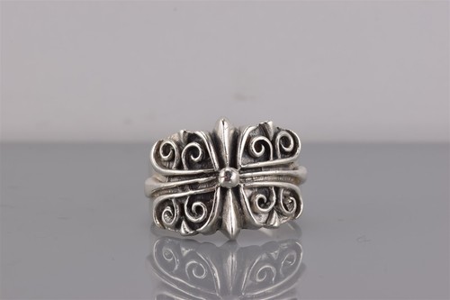 Anillo de plata esterlina con cuentas desplazadas cruzadas simétricamente arremolinadas 925 talla: 12,5 - Imagen 7 de 7